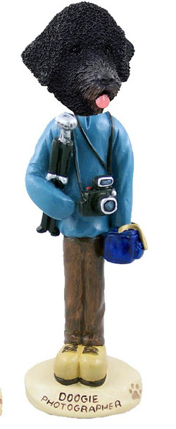 Portuguese Water Dog Photographer Doogie Collectible Dog Figurine