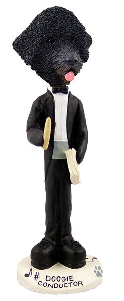 Portuguese Water Dog Conductor Doogie Collectible Dog Figurine