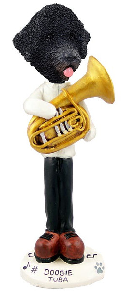 Portuguese Water Dog Tuba Doogie Collectible Dog Figurine