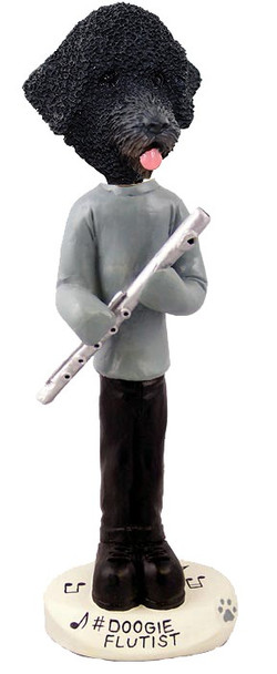 Portuguese Water Dog Flutist Doogie Collectible Dog Figurine