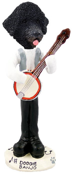 Portuguese Water Dog Banjo Doogie Collectible Dog Figurine