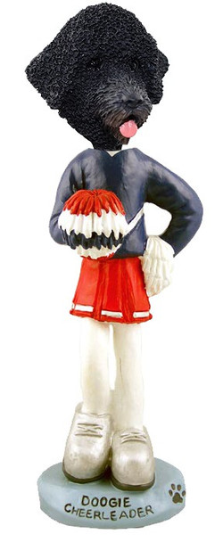 Portuguese Water Dog Cheerleader Doogie Collectible Dog Figurine