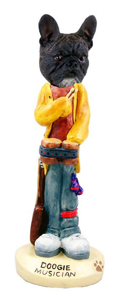 French Bulldog Musician Doogie Collectible Dog Figurine