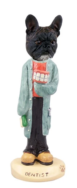 French Bulldog Dentist Doogie Collectible Dog Figurine