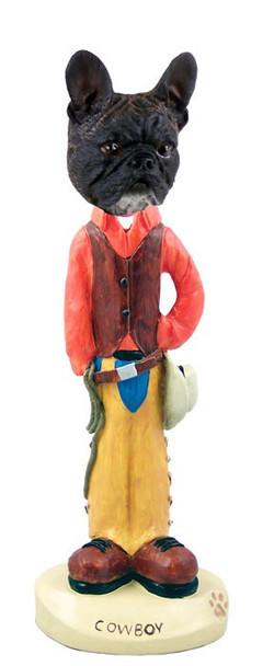 French Bulldog Cowboy Doogie Collectible Dog Figurine