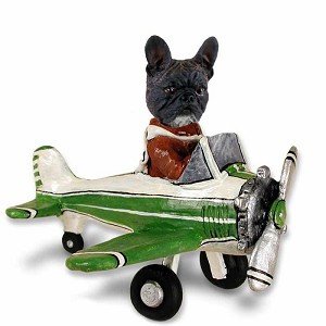 French Bulldog Airplane Doogie Collectible Dog Figurine