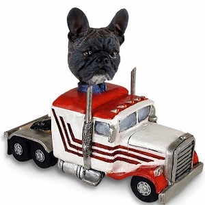 French Bulldog Truck Tractor Doogie Collectible Dog Figurine