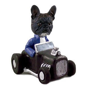 French Bulldog Hot Rod Doogie Collectible Dog Figurine