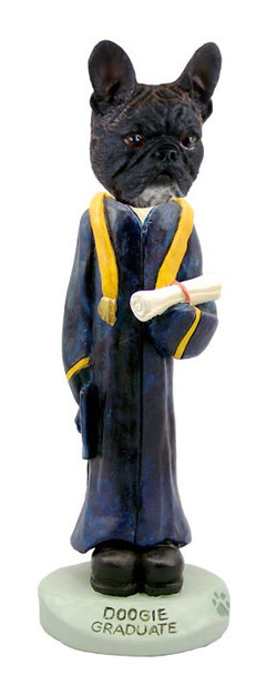 French Bulldog Graduate Doogie Collectible Dog Figurine