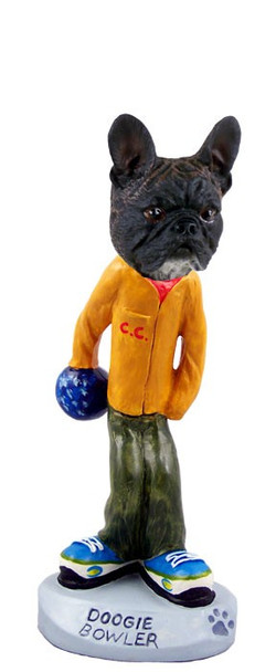 French Bulldog Bowler Doogie Collectible Dog Figurine