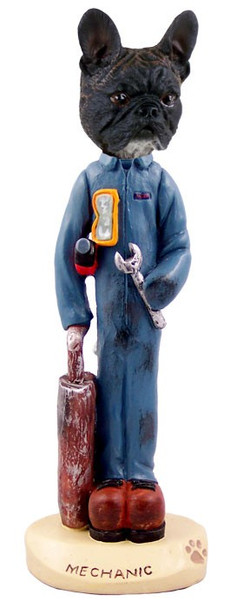 French Bulldog Mechanic Doogie Collectible Dog Figurine
