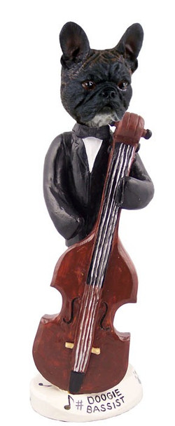French Bulldog Bassist Doogie Collectible Dog Figurine