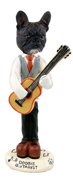 French Bulldog Guitarist Doogie Collectible Dog Figurine