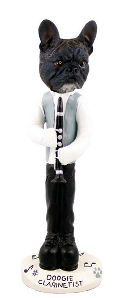 French Bulldog Clarinetist Doogie Collectible Dog Figurine