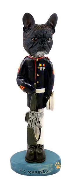 French Bulldog U S Marines Doogie Collectible Dog Figurine