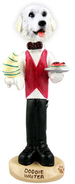 Great Pyrenees Waiter Doogie Collectible Dog Figurine