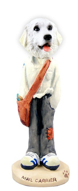 Great Pyrenees Mail Carrier Doogie Collectible Dog Figurine