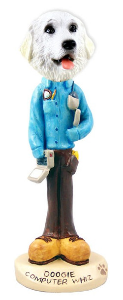 Great Pyrenees Computer Whiz Doogie Collectible Dog Figurine