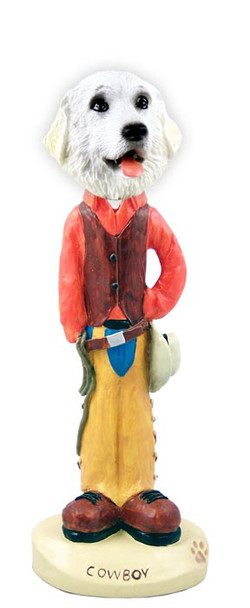 Great Pyrenees Cowboy Doogie Collectible Dog Figurine