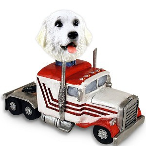 Great Pyrenees Truck Tractor Doogie Collectible Dog Figurine