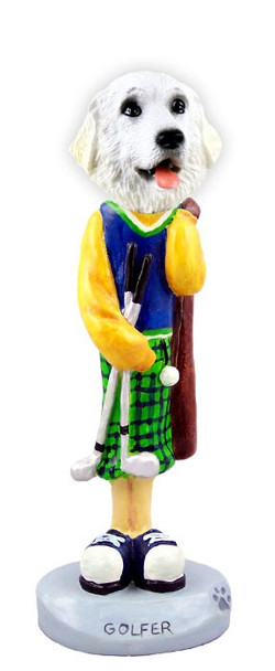 Great Pyrenees Golf Doogie Collectible Dog Figurine