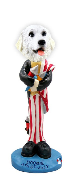 Great Pyrenees 4th of July Doogie Collectible Dog Figurine