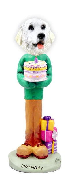 Great Pyrenees Birthday Doogie Collectible Dog Figurine