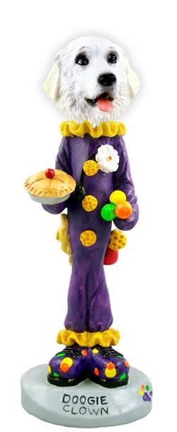 Great Pyrenees Clown Doogie Collectible Dog Figurine