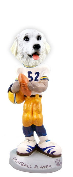 Great Pyrenees Football Player Doogie Collectible Dog Figurine