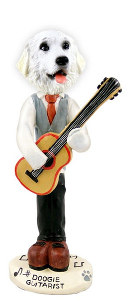 Great Pyrenees Guitarist Doogie Collectible Dog Figurine