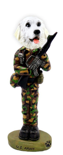 Great Pyrenees U S Army Doogie Collectible Dog Figurine