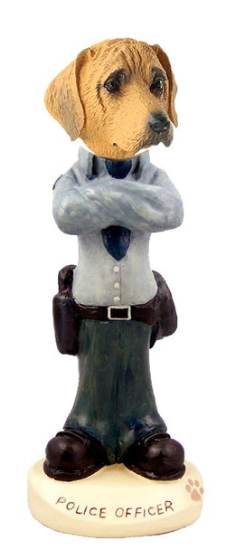Rhodesian Ridgeback Police Doogie Collectible Dog Figurine