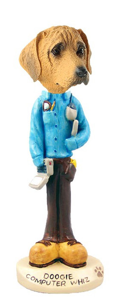 Rhodesian Ridgeback Computer Whiz Doogie Collectible Dog Figurine