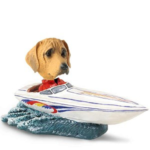 Rhodesian Ridgeback Motorboat Doogie Collectible Dog Figurine