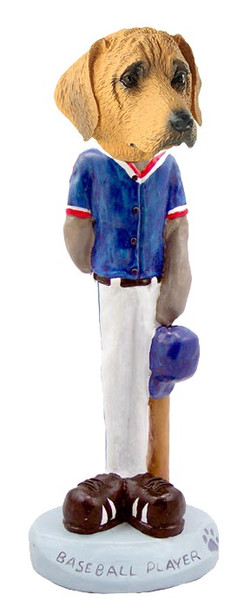 Rhodesian Ridgeback Baseball Doogie Collectible Dog Figurine
