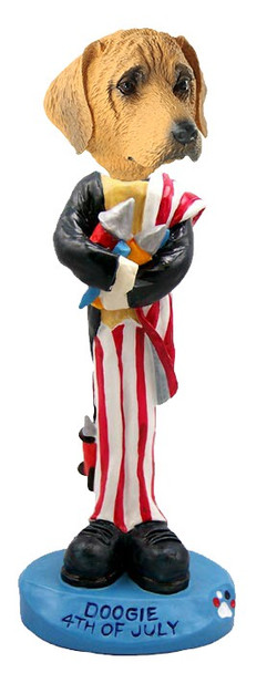Rhodesian Ridgeback 4th of July Doogie Collectible Dog Figurine