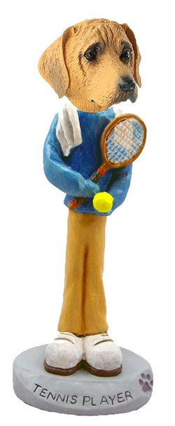 Rhodesian Ridgeback Tennis Player Doogie Collectible Dog Figurine