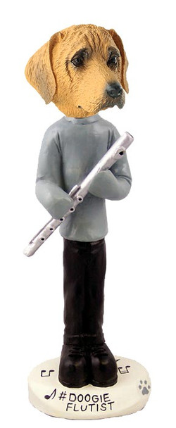 Rhodesian Ridgeback Flutist Doogie Collectible Dog Figurine