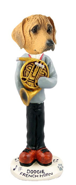 Rhodesian Ridgeback French Horn Doogie Collectible Dog Figurine