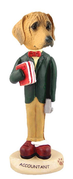 Rhodesian Ridgeback Accountant Doogie Collectible Dog Figurine
