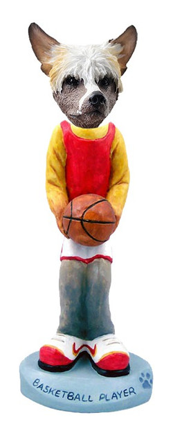 Chinese Crested Basketball Doogie Collectible Dog Figurine