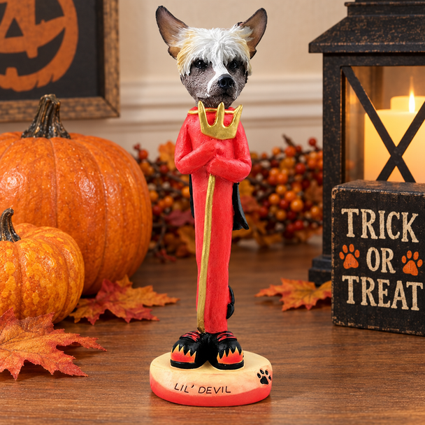Chinese Crested Lil Devil Doogie Collectible Dog Figurine