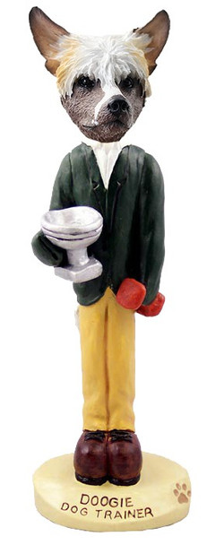 Chinese Crested Trainer Doogie Collectible Dog Figurine