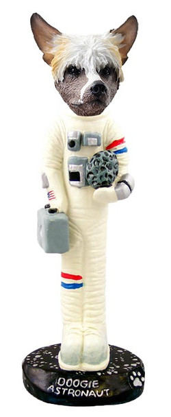 Chinese Crested Astronaut Doogie Collectible Dog Figurine
