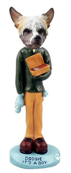 Chinese Crested It's a Boy Doogie Collectible Dog Figurine