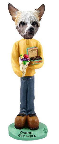 Chinese Crested Get Well Doogie Collectible Dog Figurine