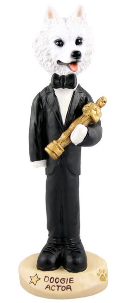 American Eskimo Actor Doogie Collectible Dog Figurine