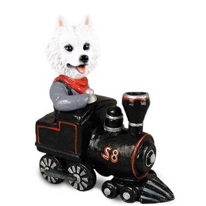 American Eskimo Train Doogie Collectible Dog Figurine