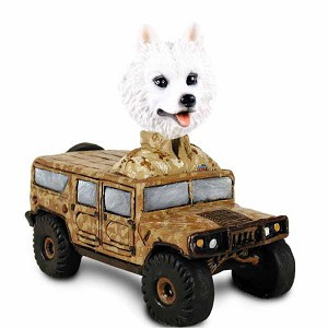 American Eskimo Hummer Doogie Collectible Dog Figurine