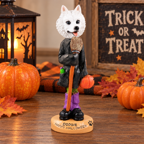 American Eskimo Happy Halloween Doogie Collectible Dog Figurine